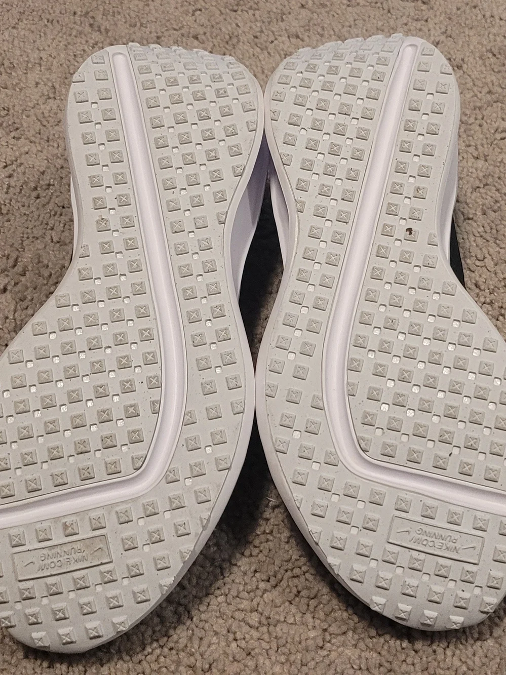 Nike Black and White Slip-On Running Shoes